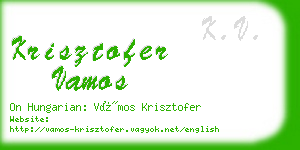 krisztofer vamos business card